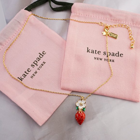 kate spade Jewelry Set Of 2 Kate Spade Picnic Perfect Strawberry Earrings Necklace Matching